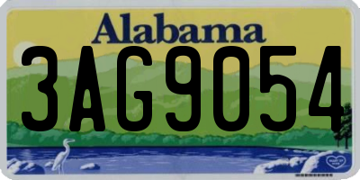 AL license plate 3AG9054