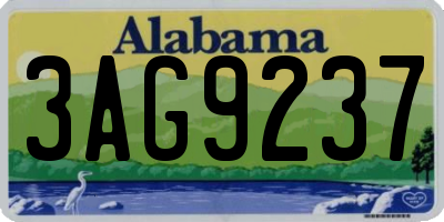 AL license plate 3AG9237