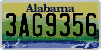 AL license plate 3AG9356