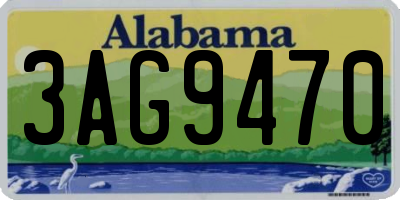 AL license plate 3AG9470