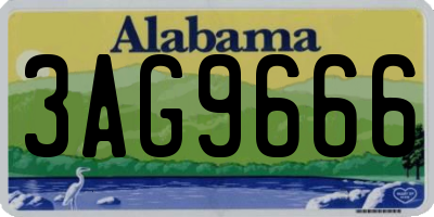 AL license plate 3AG9666