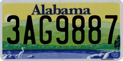 AL license plate 3AG9887