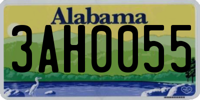 AL license plate 3AH0055