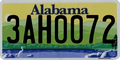 AL license plate 3AH0072
