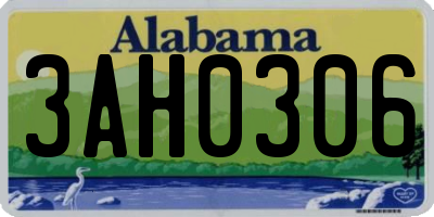 AL license plate 3AH0306