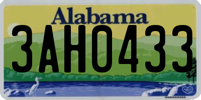 AL license plate 3AH0433