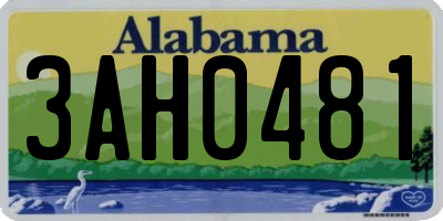 AL license plate 3AH0481
