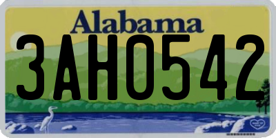 AL license plate 3AH0542