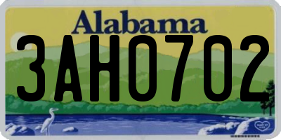 AL license plate 3AH0702