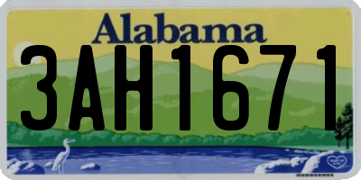 AL license plate 3AH1671