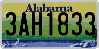 AL license plate 3AH1833