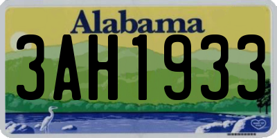 AL license plate 3AH1933