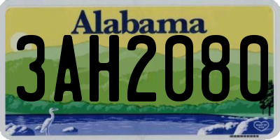 AL license plate 3AH2080