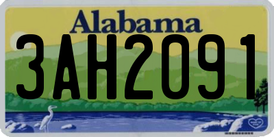 AL license plate 3AH2091
