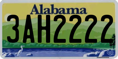 AL license plate 3AH2222