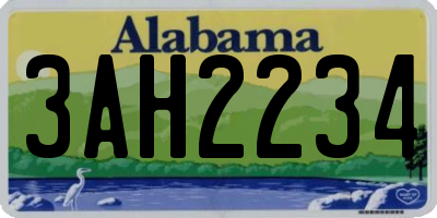 AL license plate 3AH2234