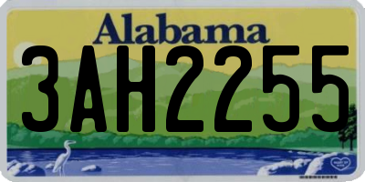 AL license plate 3AH2255