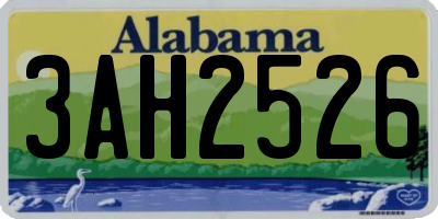 AL license plate 3AH2526