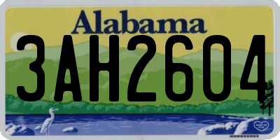 AL license plate 3AH2604