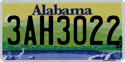 AL license plate 3AH3022