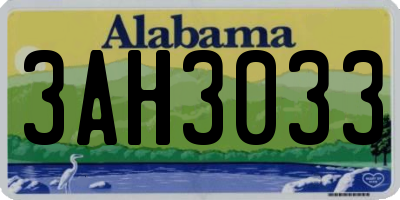 AL license plate 3AH3033