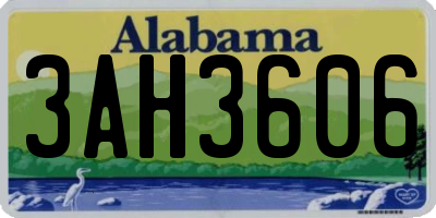 AL license plate 3AH3606