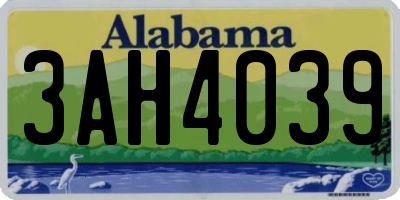 AL license plate 3AH4039