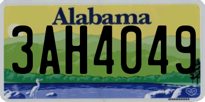 AL license plate 3AH4049