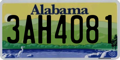 AL license plate 3AH4081