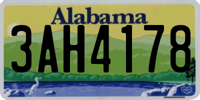AL license plate 3AH4178