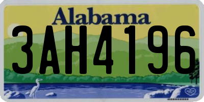 AL license plate 3AH4196