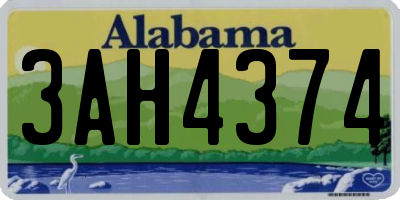 AL license plate 3AH4374