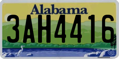 AL license plate 3AH4416