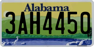 AL license plate 3AH4450