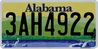 AL license plate 3AH4922