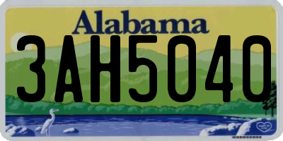 AL license plate 3AH5040