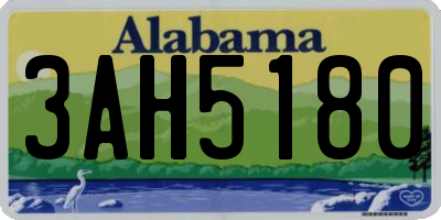 AL license plate 3AH5180