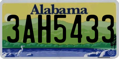 AL license plate 3AH5433