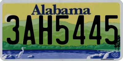 AL license plate 3AH5445