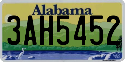 AL license plate 3AH5452