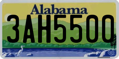 AL license plate 3AH5500