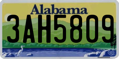 AL license plate 3AH5809