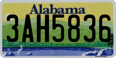 AL license plate 3AH5836