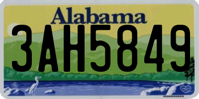 AL license plate 3AH5849
