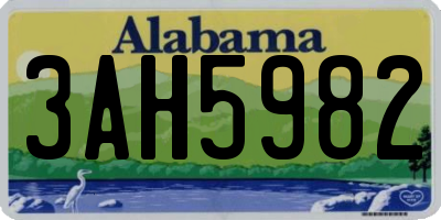 AL license plate 3AH5982