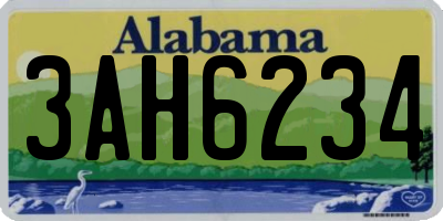 AL license plate 3AH6234
