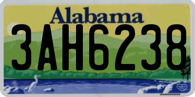 AL license plate 3AH6238