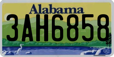 AL license plate 3AH6858