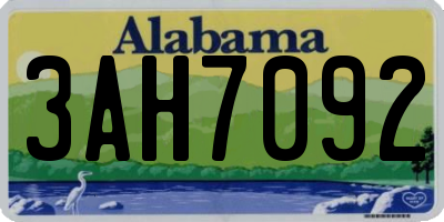 AL license plate 3AH7092