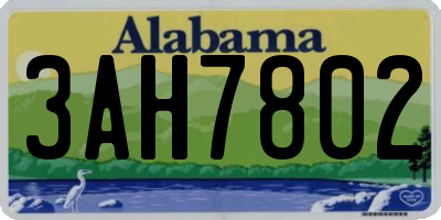 AL license plate 3AH7802